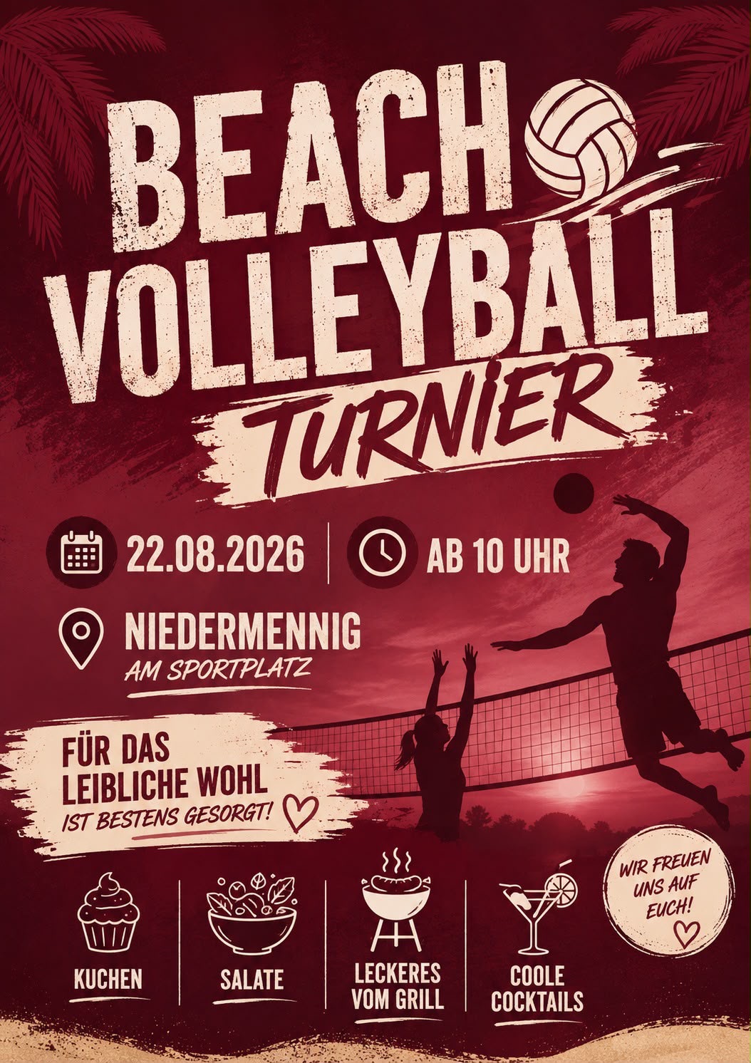 Das Beachvolleyball-Turnier steht vor der Tür